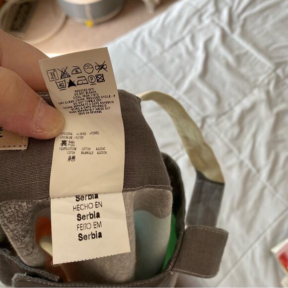 See by Chloe Colorblock Overall Mini Dress Zipper Womens Sz 4 Linen Blend READ* - Picture 4 of 16